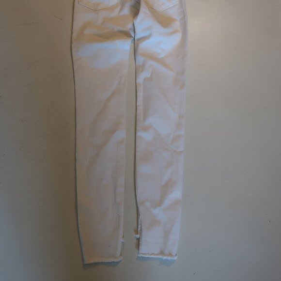 Womens Frame Denim Blanc White Le Skinny de Jeanne Raw Hem Ankle Slit Jeans 23 * - Picture 10 of 13